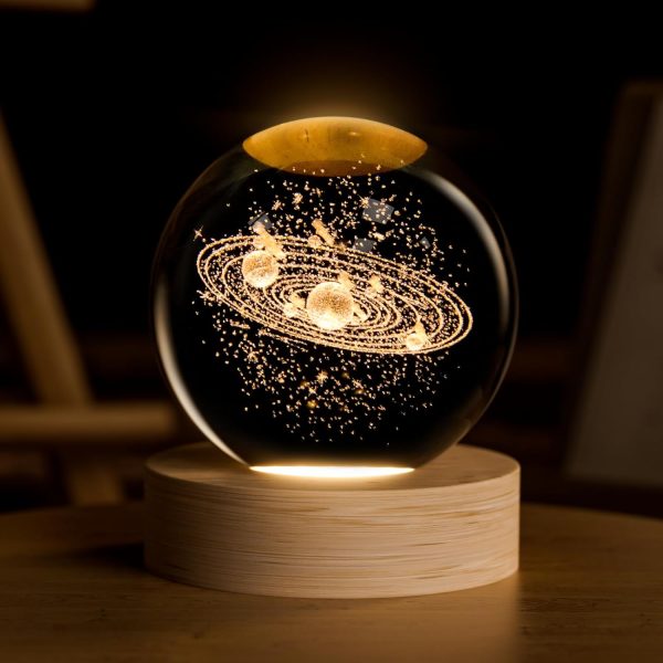 3D Galaxy Crystal Ball Night Light - Dwellus