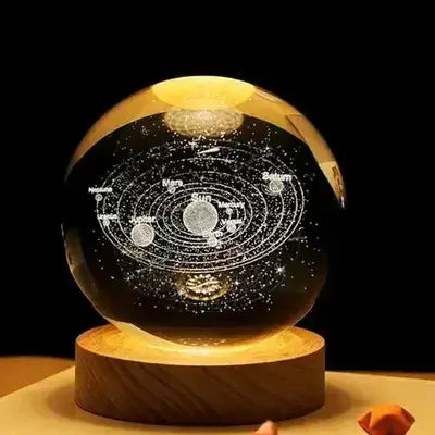 3D Galaxy Crystal Ball Night Light - Dwellus