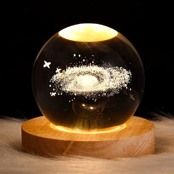 3D Galaxy Crystal Ball Night Light - Dwellus