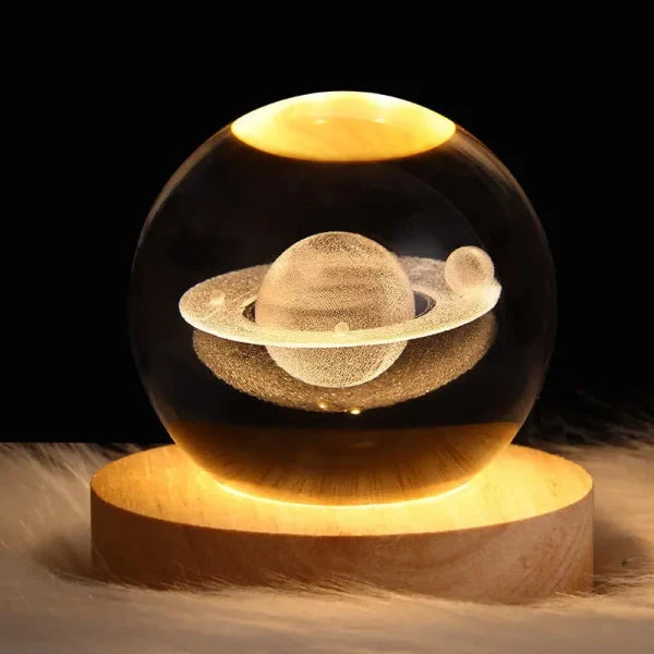 3D Galaxy Crystal Ball Night Light - Dwellus