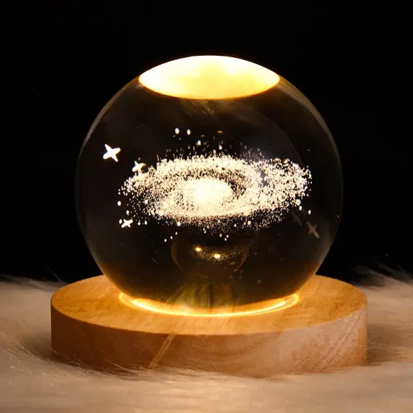 3D Galaxy Crystal Ball Night Light - Dwellus