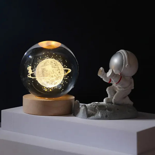 3D Galaxy Crystal Ball Night Light - Dwellus