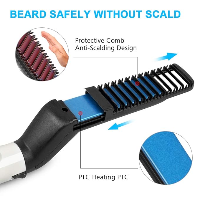 Electric Hair Straightener Comb For Men - Dwellus