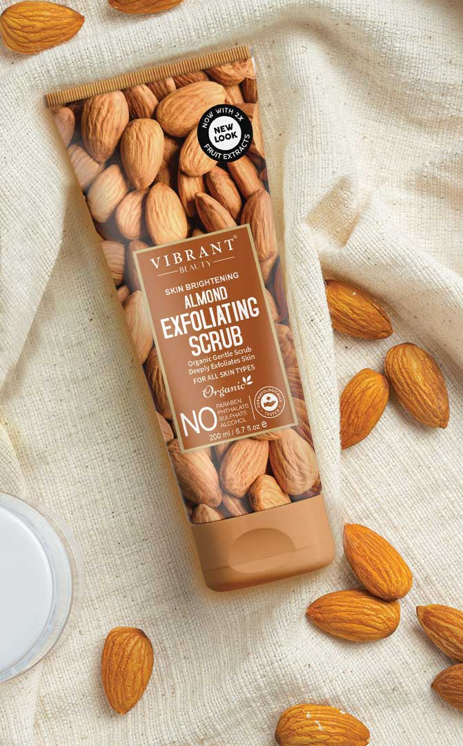 Vibrant Beauty Skin Brightening Almond Exfoliating Scrub