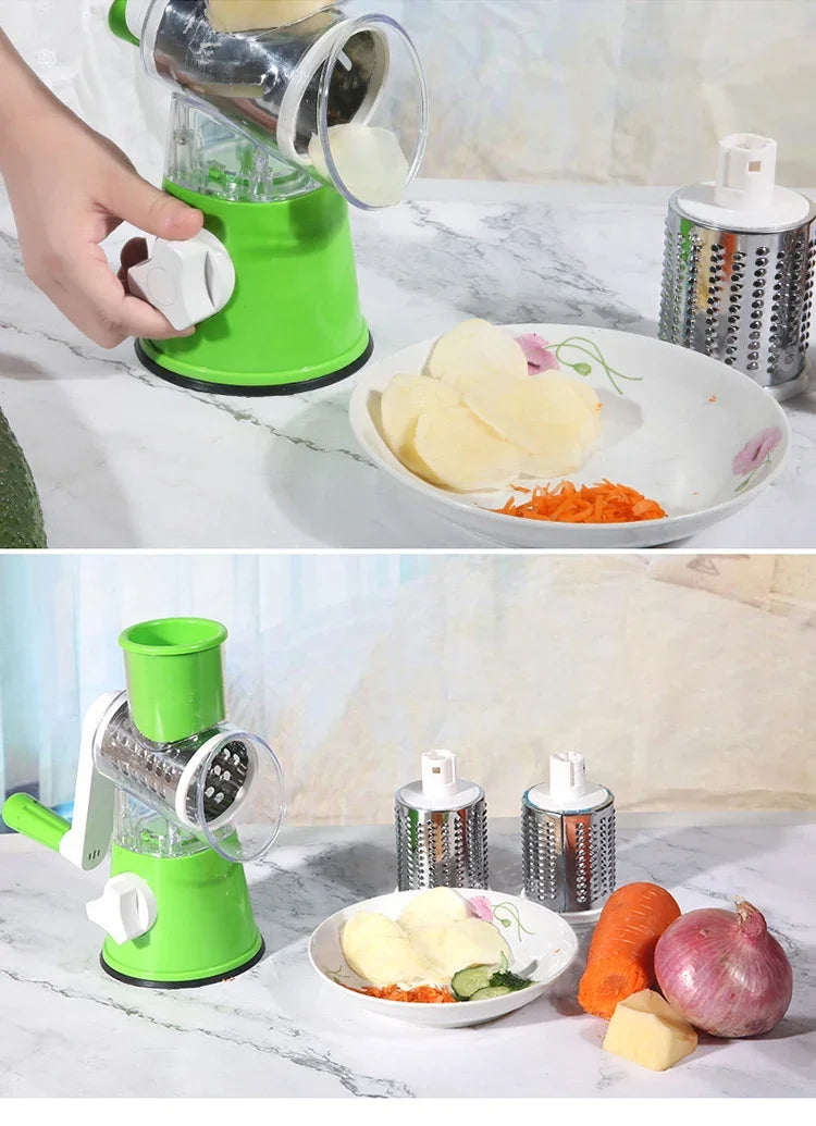 Multi-function 3 in 1 Drum Vegetable Cutter Slicer - Dwellus