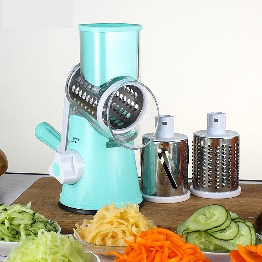 Multi-function 3 in 1 Drum Vegetable Cutter Slicer - Dwellus