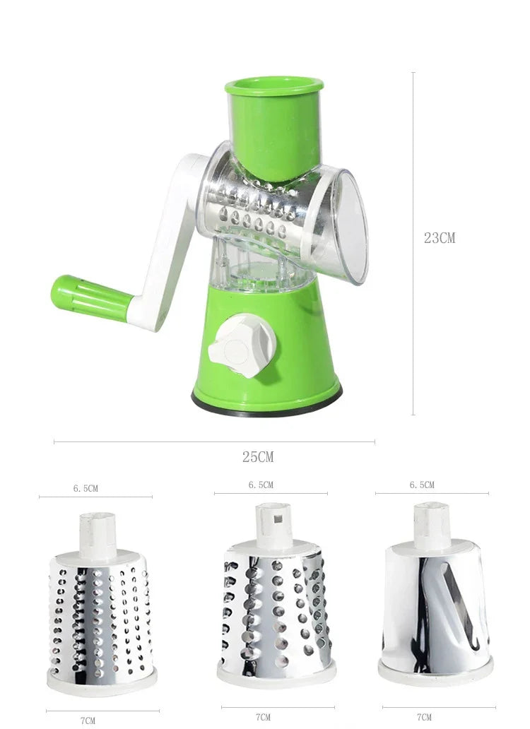 Multi-function 3 in 1 Drum Vegetable Cutter Slicer - Dwellus