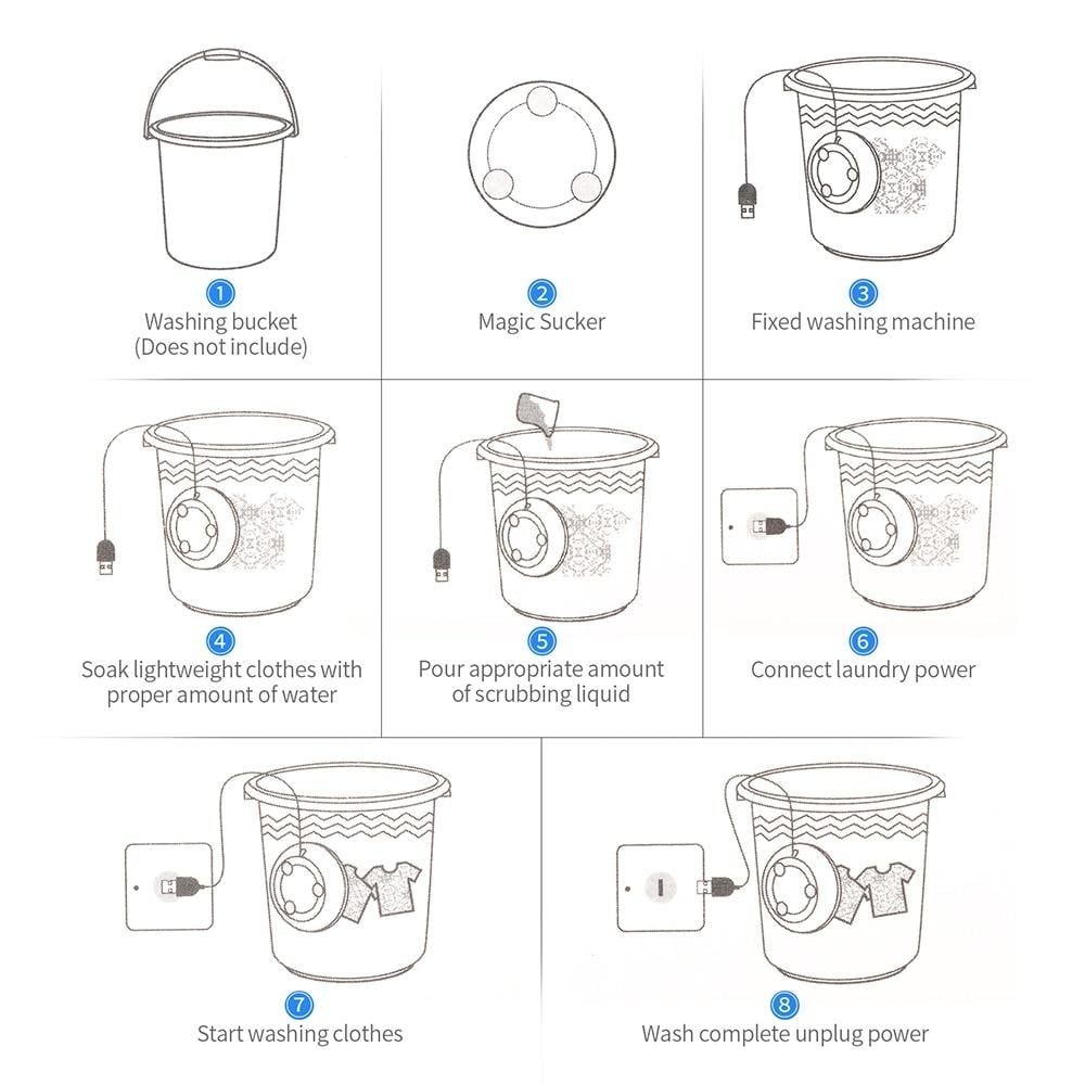 Mini Portable Washing Machine Ultrasonic Turbine Washer - Dwellus