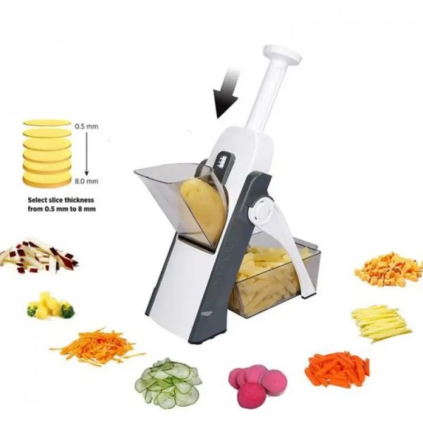 5 in 1 chopper mandoline slicer with dicing blade (Random Color) - Dwellus