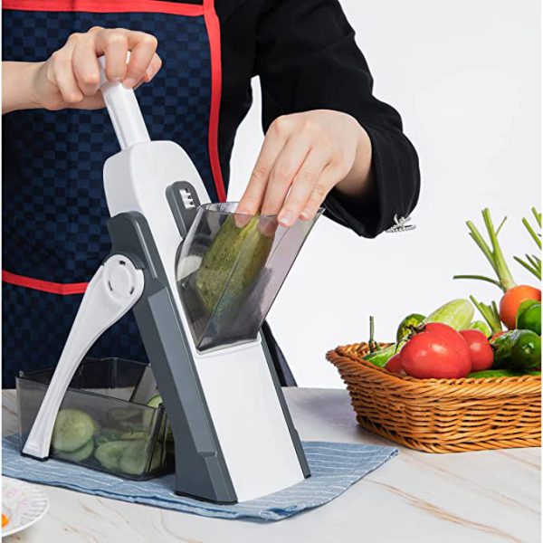 5 in 1 chopper mandoline slicer with dicing blade (Random Color) - Dwellus