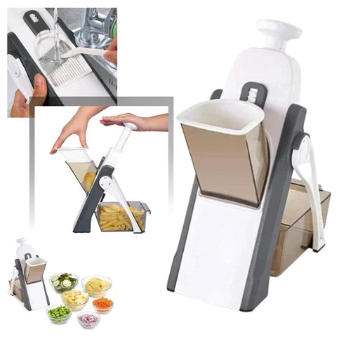 5 in 1 chopper mandoline slicer with dicing blade (Random Color) - Dwellus