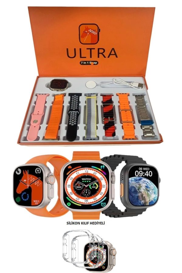 Ultra 7 In 1 Straps Smart watch - Dwellus