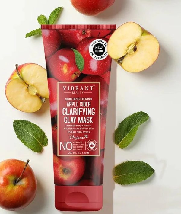 Vibrant Beauty Apple Clarifying Clay Mask for Skin Brightening