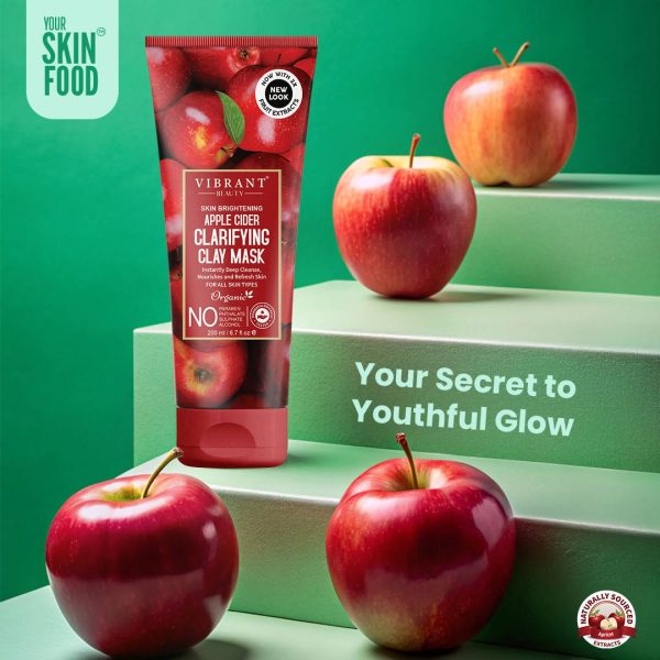 Vibrant Beauty Apple Clarifying Clay Mask for Skin Brightening