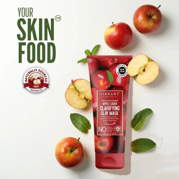 Vibrant Beauty Apple Clarifying Clay Mask for Skin Brightening