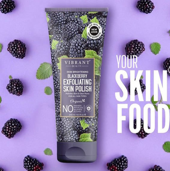 Vibrant Beauty Skin Brightening Blackberry Exfoliating Skin Polish