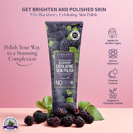 Vibrant Beauty Skin Brightening Blackberry Exfoliating Skin Polish